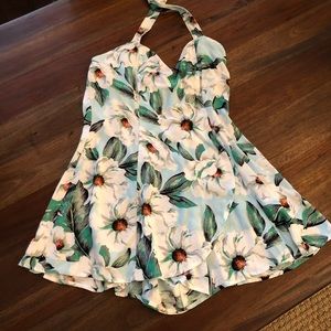 MINKPINK Floral Halter Romper